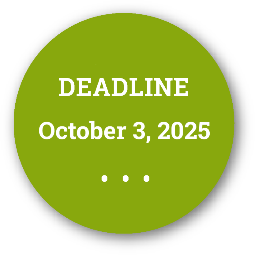 Deadlines: October 3, 2025